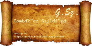 Gombócz Szilárd névjegykártya